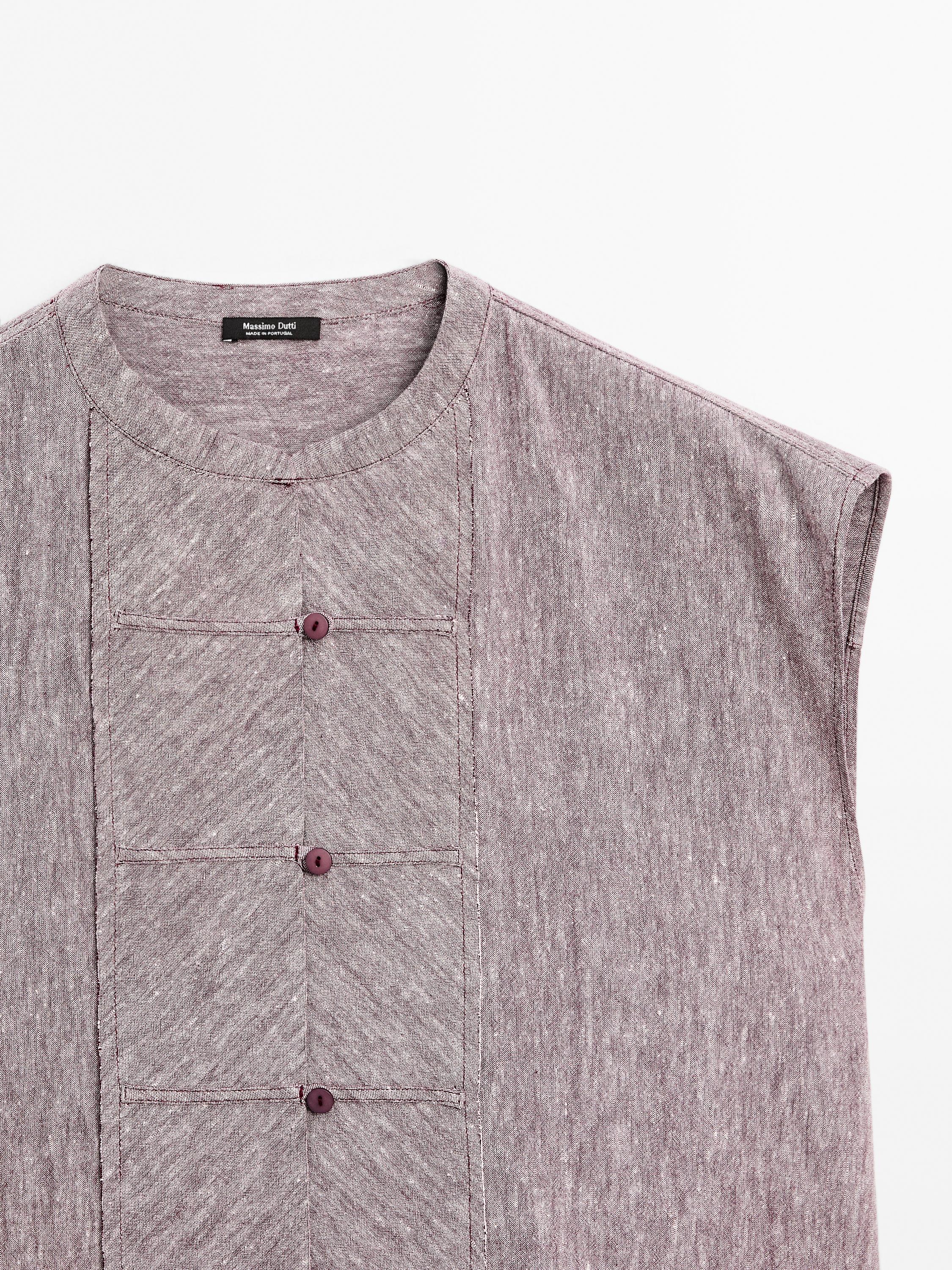 Blouse fluide avec plastron